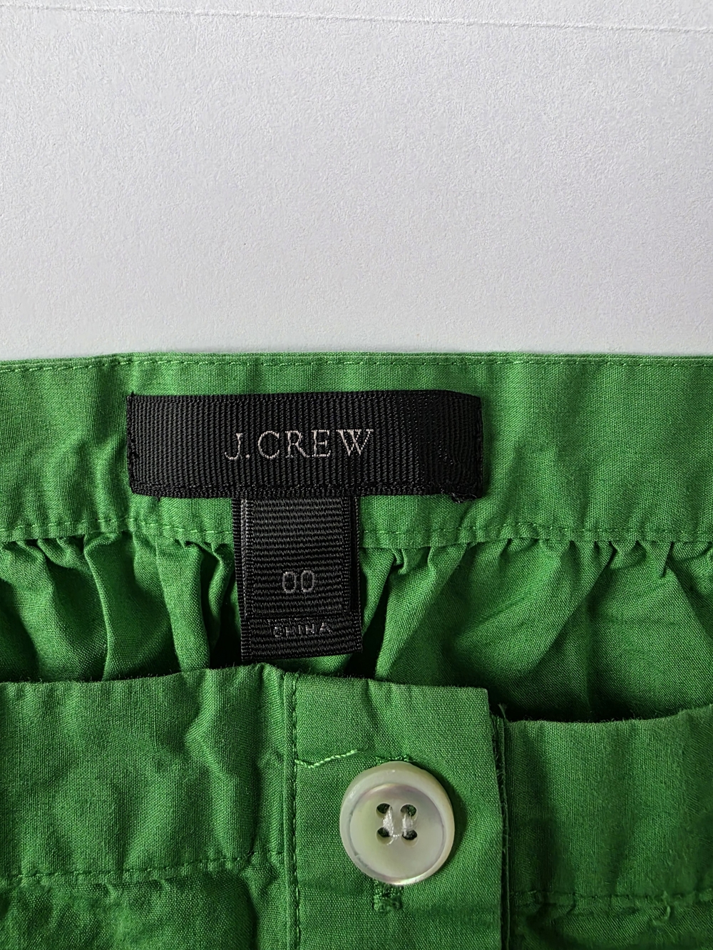 J. Crew Green Button-Front Square Neck Midi Dress with Tie Waist Size 00 - Picture 14 of 16